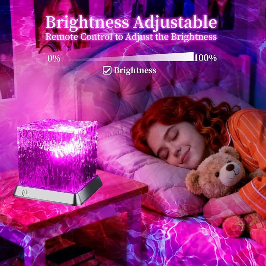Rotating Water Ripple Night Light Aura Lamp