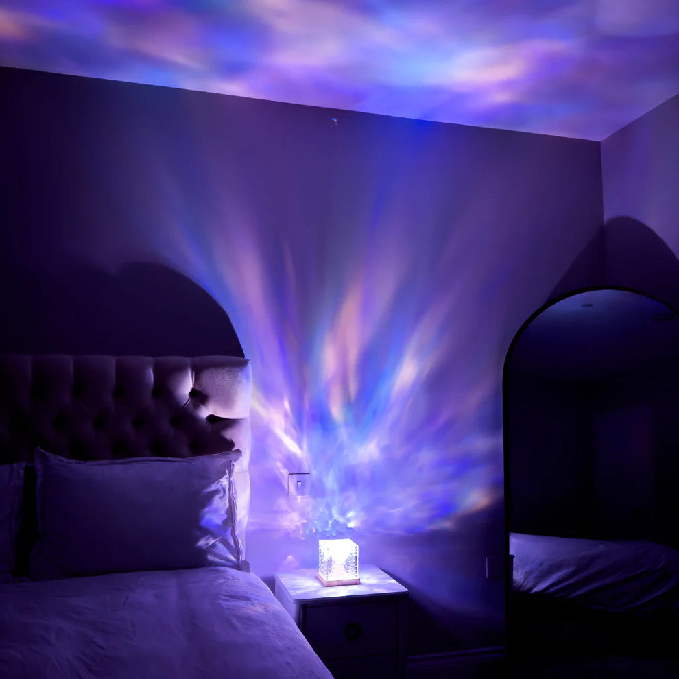 Rotating Water Ripple Night Light Aura Lamp