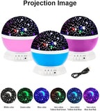 Night Light Lamp Projector, Star Light Rotating Projector, Star Projector Lamp with Colors and 360 Degree Moon Star Projection with USB Cable,Lamp for Kids Room